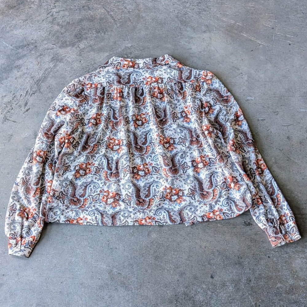 Vintage 60s Kay Windsor Brown Paisley Midi Dress Jacket Matching Set union made - Picture 16 of 16